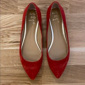 Banana Republic Red Suede Flats